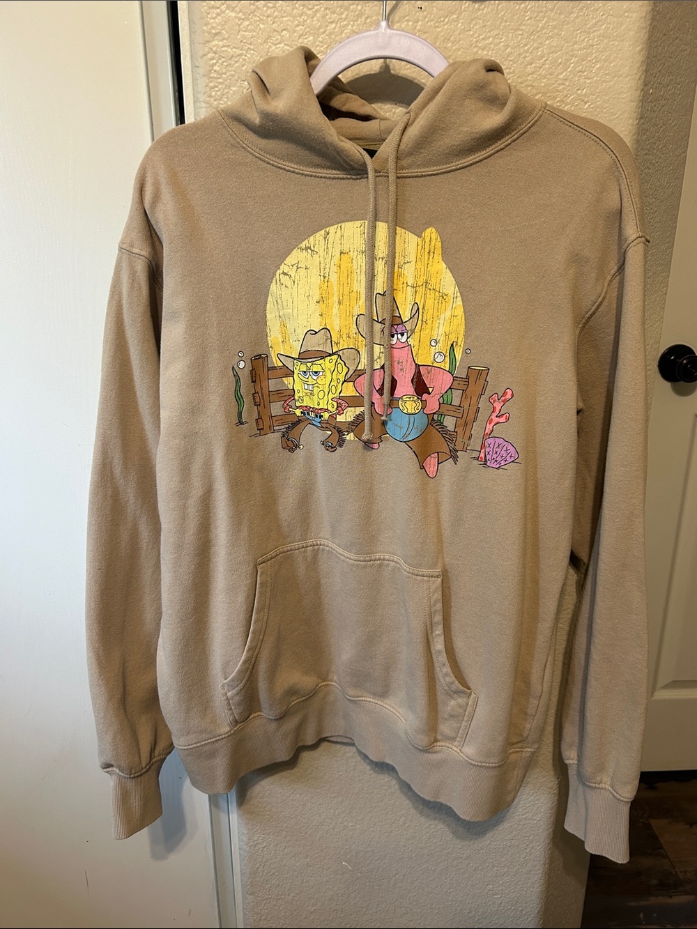 (M) Men’s Nickelodeon SpongeBob Squarepants & Patrick Hoodie Cowboy Dress Up